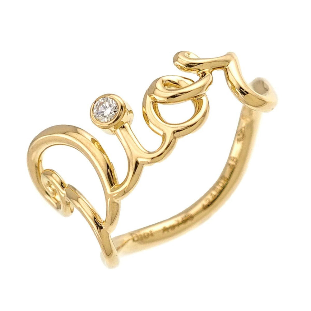Christian Dior Amour #48 Diamond Ring, 18K Yellow Gold 750 — Like New