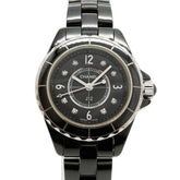 Chanel J12 Diamond H2569 Black Dial Women's Watch — Good