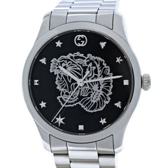 GUCCI G-Timeless YA1264125 126.4 Men's Watch Stainless Steel /40427 — Very Good