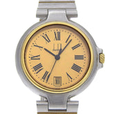 Dunhill Millennium Women's Watch, Stainless Steel, Silver, Quartz, Analog, Gold Dial — Good