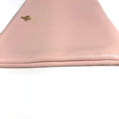 GUCCI 460187 Logo BEE Animalier Bee Bag Second Handbag Pouch Clutch Leather Men's Women's Pink Like New — Like New