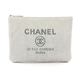 Chanel Deauville Second Bag Clutch Handbag Straw Women's Gray — New - Store Return