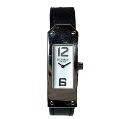 Hermes Kelly II watch, model, total weight 24.2g, stainless steel, genuine leather strap, quartz movement, white dial, KT1.210 — Good