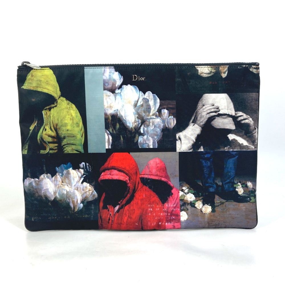 CHRISTIAN DIOR 2FBCA161XXQ Francois Barr Pouch Clutch bag Black Multicolore — Like New