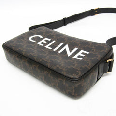 Celine Triomphe Medium Women's Coated Canvas,Leather Messenger Bag,Shoulder Bag Brown — Like New