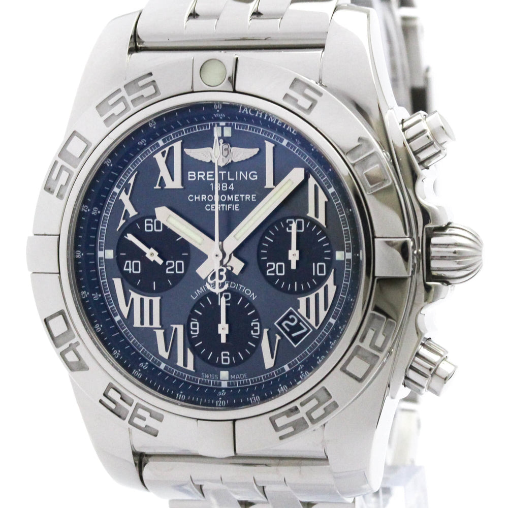 BREITLING Chronomat 44 Japan LTD MOP Steel Mens Watch AB0111 Polished — Very Good