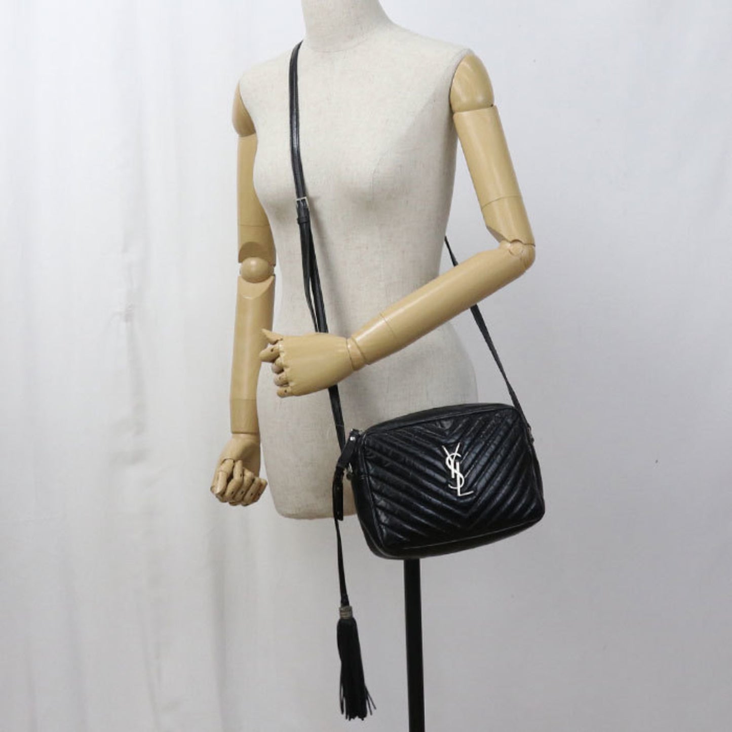 SAINT LAURENT Crossbody Shoulder Bag 468537 Camera Lou Women's Black