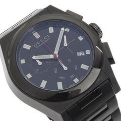 Gucci Pantheon Men's Watch, 115.2 Stainless Steel, Black Quartz Chronograph, Dial — Good