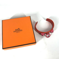 HERMES Collier de Chien Medor Sunset Bracelet Bangle, Aluminum, Women's, Orange, Like New — Like New