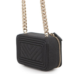 Chanel Chain Shoulder Bag Boy Mini Caviar Skin AP2708 CHANEL Handbag Black Sale Item — Like New