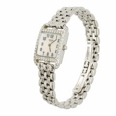 Hermes Cape Cod Mini CC1 192 Women's Watch, Diamond Bezel, White Shell, 18K Gold, Solid Quartz Watch — Very Good