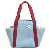 HERMES Hermes Panda Passpass Mother's Bag in Tote Canvas Women's Blue x Red — Like New