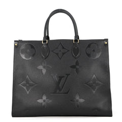 Louis Vuitton Monogram Empreinte OnTheGo GM Tote Bag M44925, Handbag, 2-way Shoulder Bag, Black, Monogram, LOUIS VUITTON — Like New