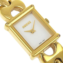 Gucci 1800L Women's Gold-Plated Quartz Analog Watch with White Dial — Good