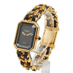 Chanel Première M Watch H0001 Quartz Black Dial Plated Leather Onyx Women's CHANEL — Good