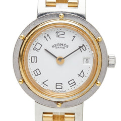 Hermes Clipper Watch CL4.220 Quartz White Dial Stainless Steel Women's HERMES — Good