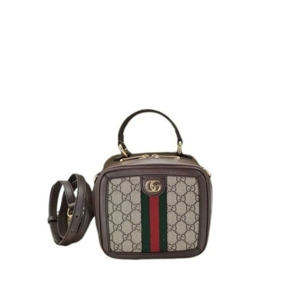 GUCCI Ophidia 772157 Handbag, Beige/Brown GG Supreme, Women's Shoulder Bag — Like New