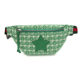 Gucci Interlocking G Childrens Belt Bag 502095 Boys,Girls Canvas Fanny Pack Green — Like New