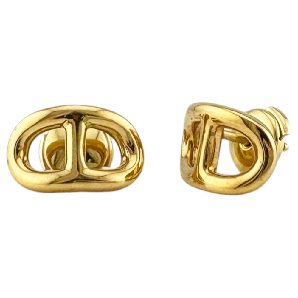Hermes Chaine d'Ancre Earrings, 18K Yellow Gold, Women's — Like New