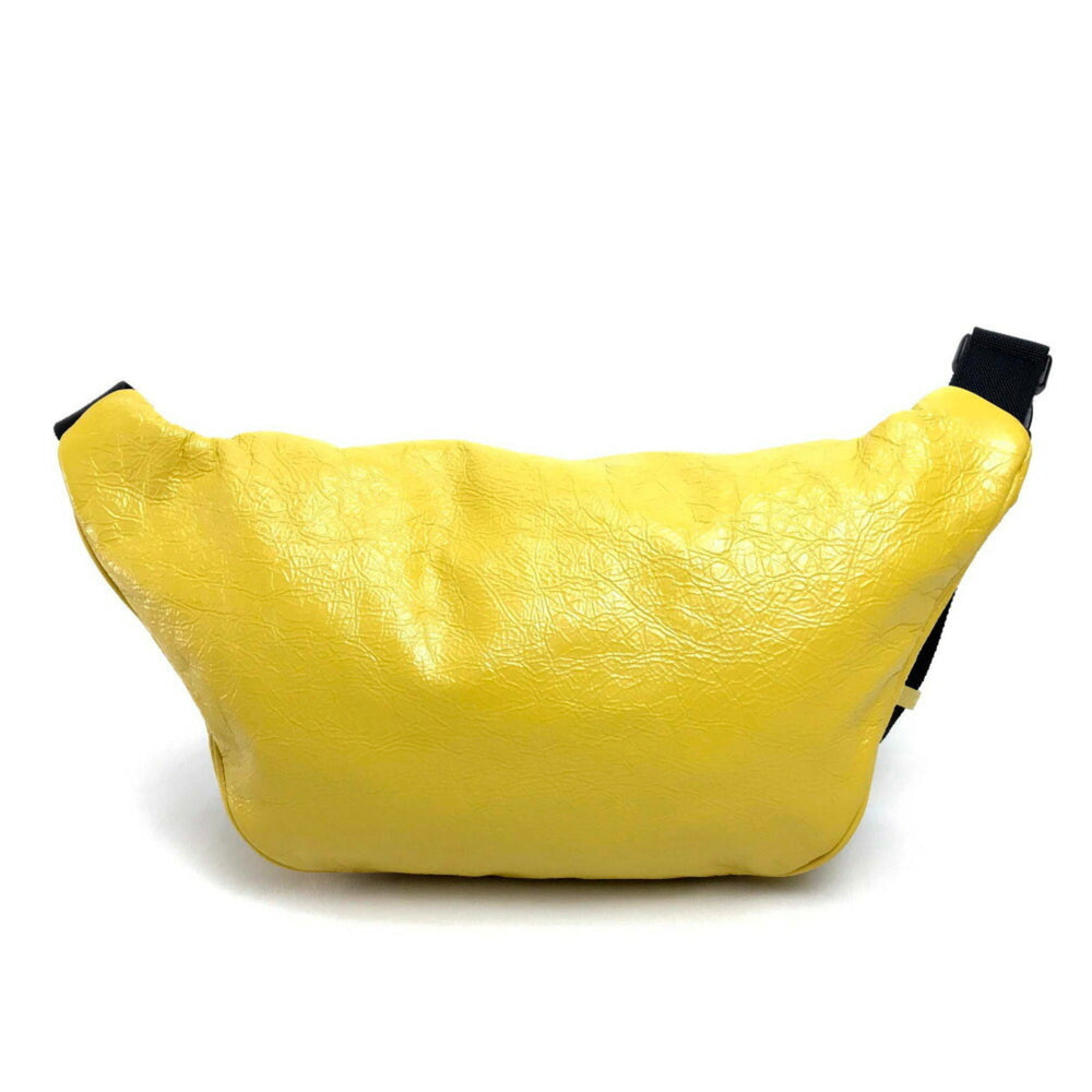 BALENCIAGA 529550 EXPLORER BELT PACK Body Bag Leather Men's Women's Yellow E-190904-55 — New - Store Return