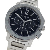 Bulgari BVLGARI Men's Watch, Brand: Chronograph Automatic AT Stainless Steel SS BB41SCH Silver Black — Good