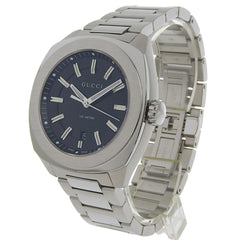 Gucci Date 100m YA142201 142 2 Black Dial Stainless Steel Quartz Watch with Battery, 43mm Men's — Very Good
