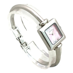 Gucci bangle watch, total weight 24.4g, stainless steel, quartz movement, pink mother-of-pearl dial, 1900L — Good