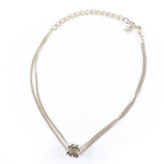 CHANEL A22K Coco Mark Cube Necklace Pendant, Gold, Made in Italy, Weight: 15g, Women's — Like New