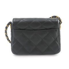 Chanel Matelasse Mini Flap Chain Shoulder Handbag, Caviar Leather, Black with Gold Hardware — New - Store Return