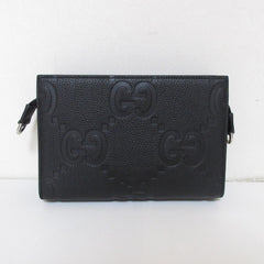 GUCCI Jumbo GG Mini Bag Shoulder 795240 Black Women's — Like New