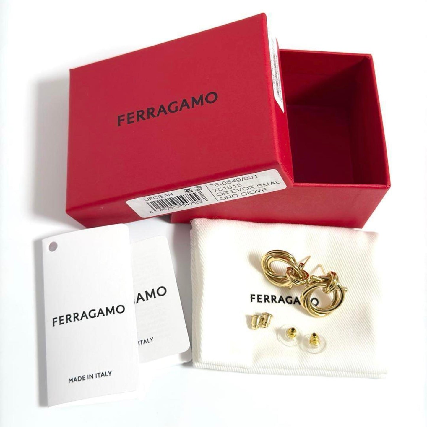 Salvatore Ferragamo Ferragamo Women's Twisted Gancini Stud Earrings