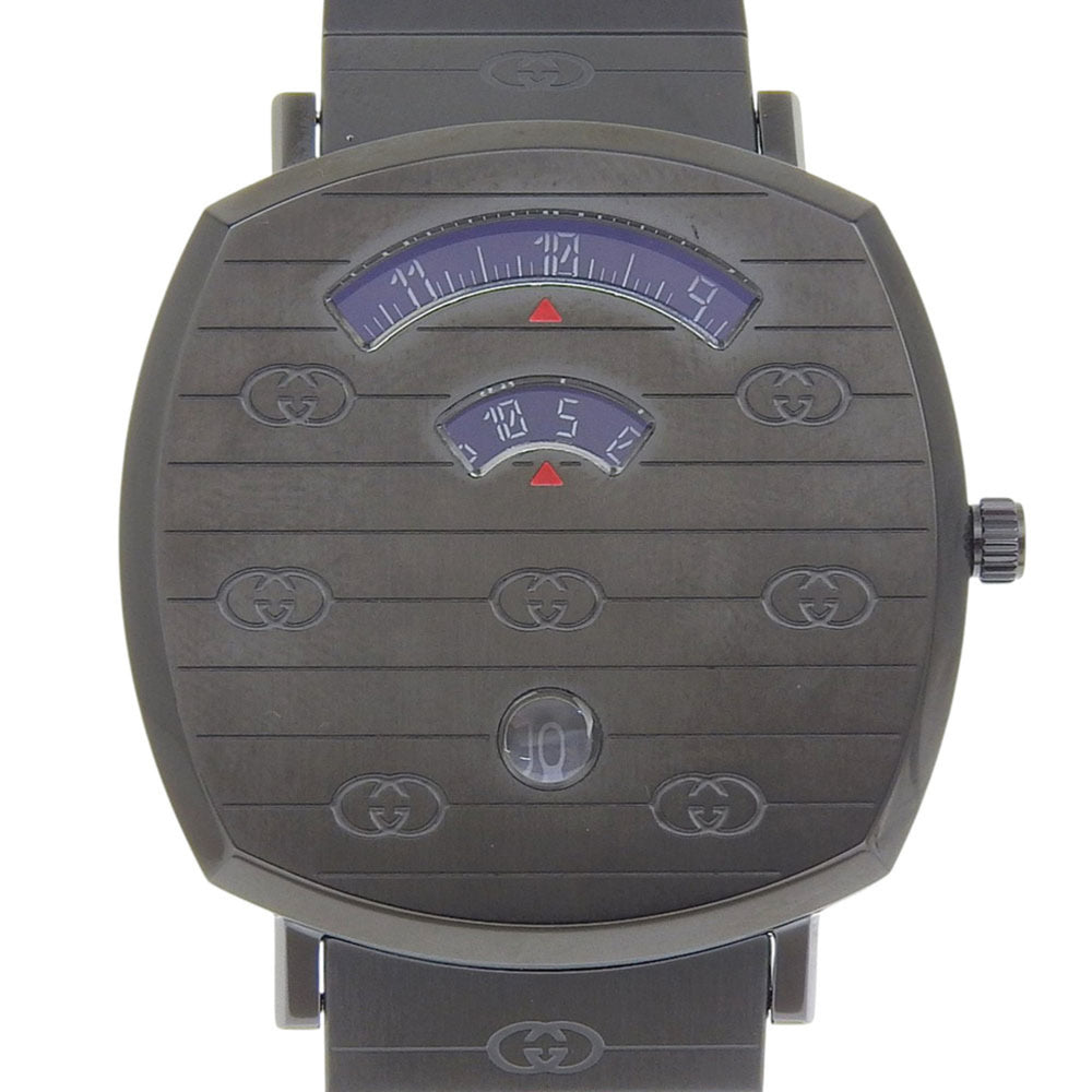 Gucci Grip Watch, 157.3 Stainless Steel, Black Quartz Movement, Analog Display, Dial, Men's — Like New