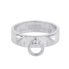 Hermes Collier de Chien PM Ring, SV925 Silver, H115607B, Ring Size 55 — Like New