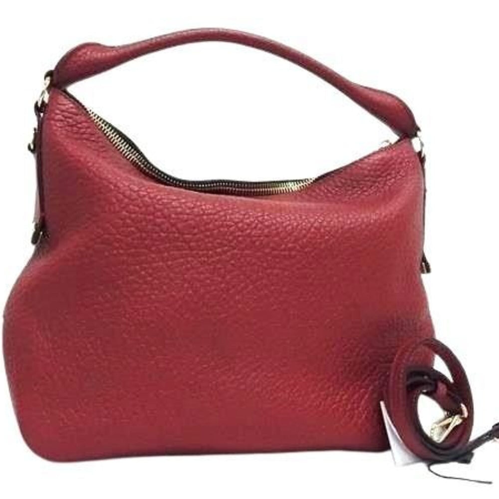 BURBERRY Redbury Hobo Handbag, Red Calf Leather, Women's Shoulder Bag — Like New