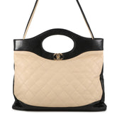 Chanel Matelassé handbag, Coco Mark, 31 Large, A57977, CHANEL 2-way shoulder bag, black, handbag for women — Like New