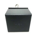FENDI 7AR894 Logo/Accessory Mini Box Charm Keychain Leather Women's Black Like New — Like New