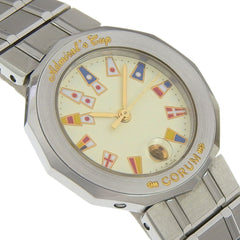Corum Admiral's Cup Watch 39.610.20 V-50 Stainless Steel Quartz Analog Display White Dial Women's — Very Good