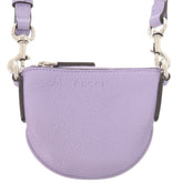 Unused Gucci logo 821831 leather purple micro mini shoulder bag 1478GUCCI — New - Store Return