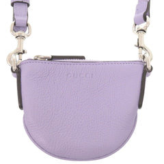 Unused Gucci logo 821831 leather purple micro mini shoulder bag 1478GUCCI — New - Store Return
