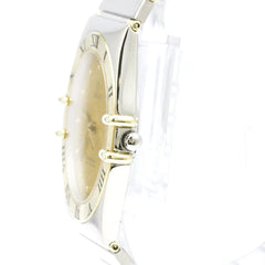 OMEGA Constellation 18K Gold Steel Quartz Mens Watch 398.0866 Polished — Very Good