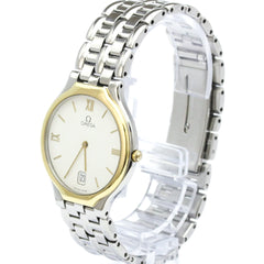 OMEGA De Ville Symbol K18 Gold Steel Quartz Mens Watch 196.0316 Polished — Very Good