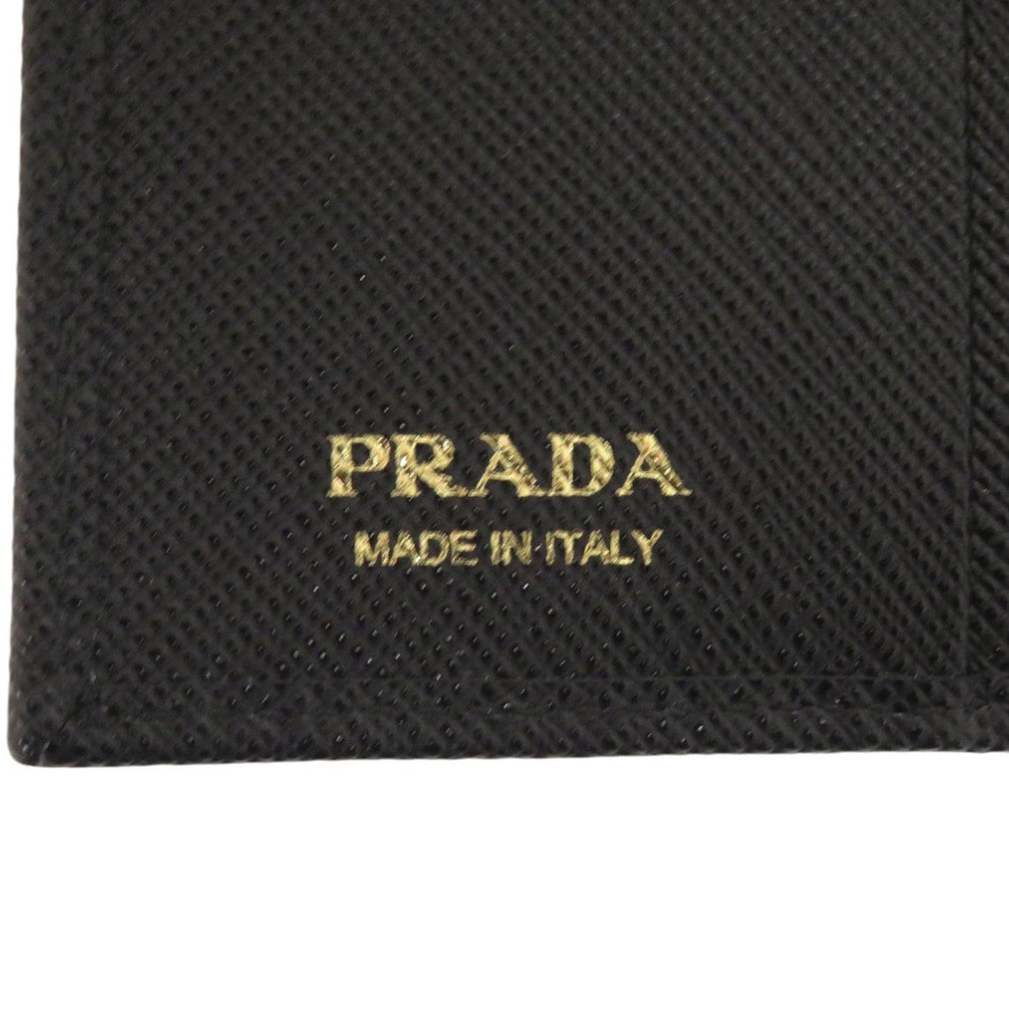 Like new Prada 1MV021 Saffiano Leather Black Bi-fold Wallet 0741 PRADA