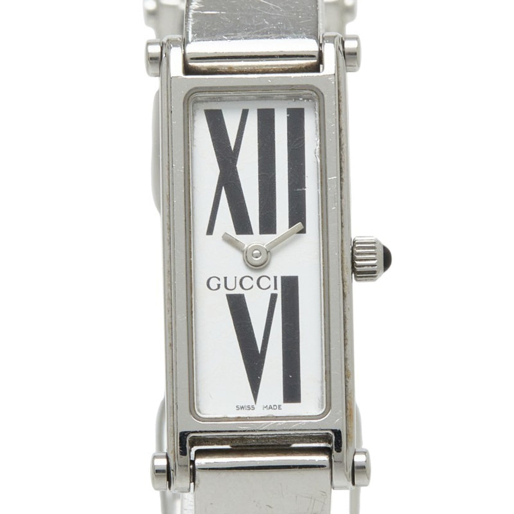 Gucci Bangle Watch 1500L Quartz White Dial Stainless Steel Women's GUCCI — Good