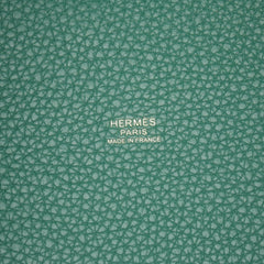 Hermes Picotin Lock Eclat PM Handbag, Leather, Taurillon Clemence, Veau Swift, Women's, Green, Vert Moyen, Peppermint — New - Store Return