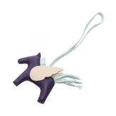 Hermes Rodeo Pegasus PM Purple Craie Vert Peppermint Charm Accessory Agneau Milo Veau Swift Leather Women's Blue Ivory — New - Store Return
