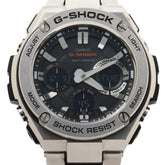 CASIO GSHOCK GSTEEL GSTW100 Series Watch (GSTW110D1AJF) in Black and Silver Resin with Stainless Steel Case for Men — Good