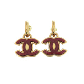 Chanel Coco Mark Metal Red Gold Earrings 1106CHANEL — Like New
