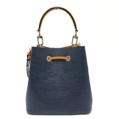 LOUIS VUITTON M53610 Epi NeoNoe Two-Tone Bag, Handbag/Shoulder Bag in Leather, Indigo/Saffron and Navy, Like New — Like New