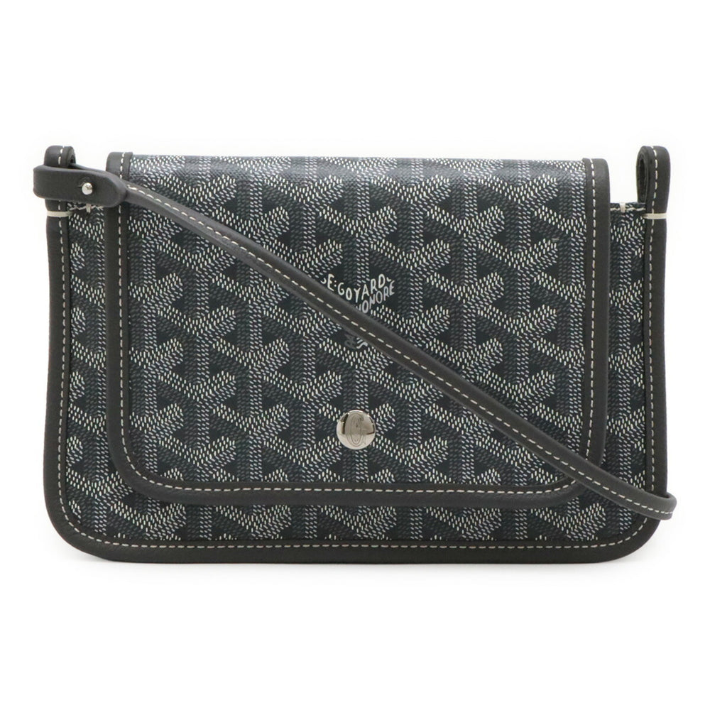GOYARD Plume Handbag, Pouch Wallet, Long Shoulder Bag, Pochette, Clutch Herringbone Pattern, Gray — Like New