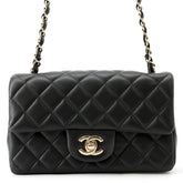 Chanel Chain Shoulder Bag Matelassé Coco Mark Lambskin A69900 CHANEL Black Handbag Women's — Like New